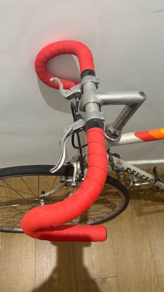 Bici carretera mujer Peugeot blanca y roja