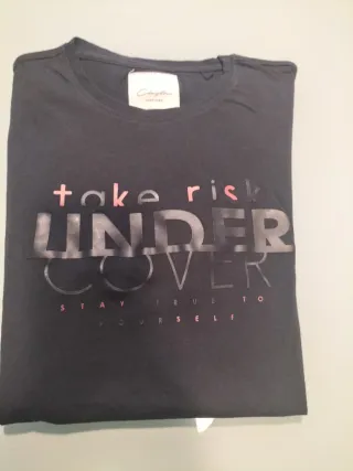 T-shirt Clayton nera con stampa