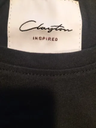 T-shirt Clayton nera con stampa