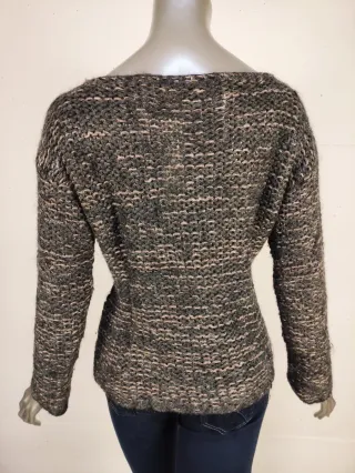 Pullover lana Mohair Girocollo grigio