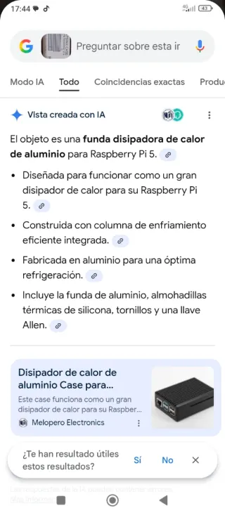 Disipador de calor para Raspberry Pi 5