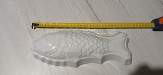 Vassoio Ceramica Bianco a Forma di Pesce