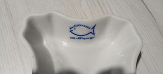Vassoio Ceramica Bianco a Forma di Pesce