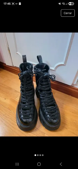 Botines Shein negros con cordones