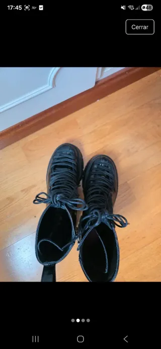 Botines Shein negros con cordones