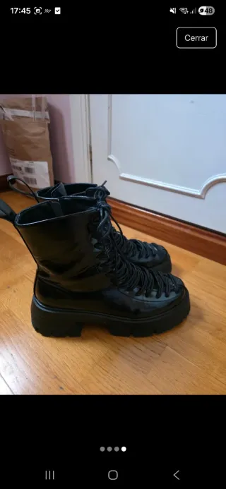 Botines Shein negros con cordones