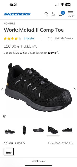 Skechers Work Malad II Calzado Seguridad Talla 40