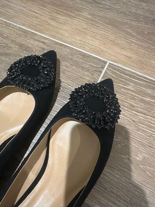 Zapatos planos negros Alma en Pena