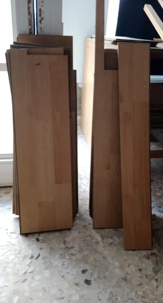 Rodapiés de tarimas de madera