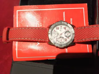 Reloj Lotus Cronógrafo Plata y Rojo