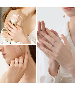 2 anillos ajustables de Plata de Ley