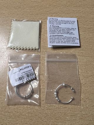 2 anillos ajustables de Plata de Ley