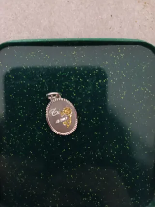Charm in argento con fiore