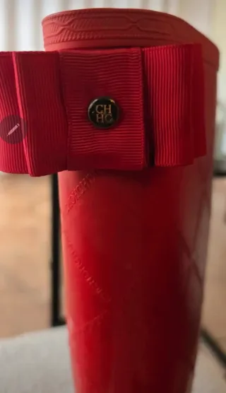 Botas de agua rojas Carolina Herrera