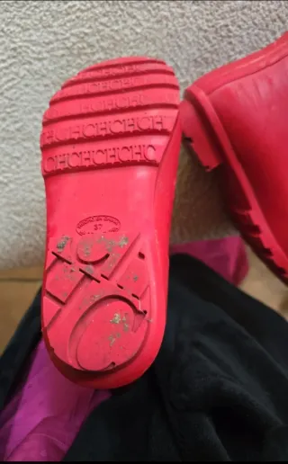 Botas de agua rojas Carolina Herrera