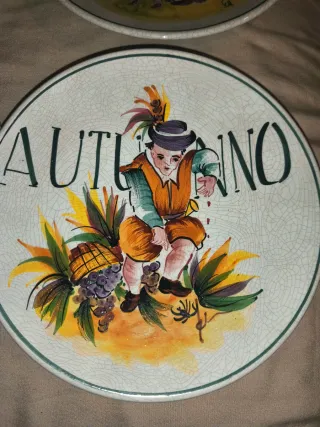 Set 4 Piatti Ceramica Stagioni