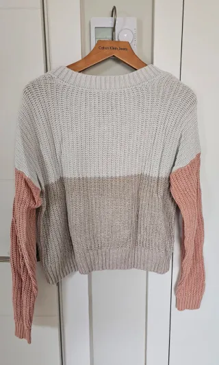 Jersey Hollister V-neck color block XS