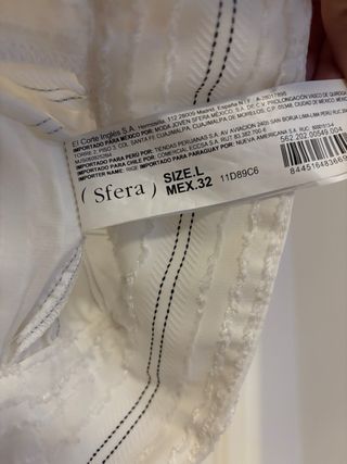 Camisa Sfera Blanca Rayas Negras