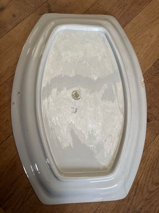 Fuente cerámica blanca antigua 42 cm