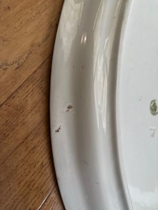 Fuente cerámica blanca antigua 42 cm