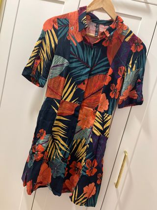 Vestido Zara camisero estampado floral