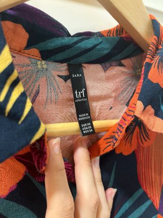 Vestido Zara camisero estampado floral