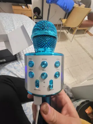 Micrófono Karaoke Infantil Rosa y Azul 2x1