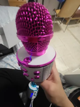 Micrófono Karaoke Infantil Rosa y Azul 2x1