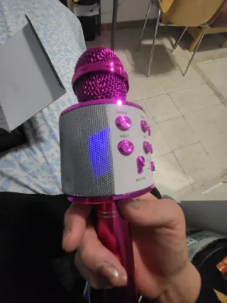Micrófono Karaoke Infantil Rosa y Azul 2x1