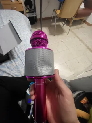 Micrófono Karaoke Infantil Rosa y Azul 2x1