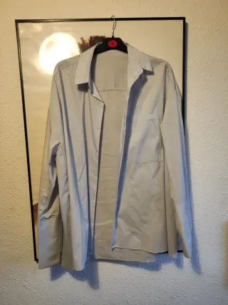 Camisa oversize gris talla L