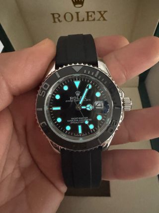 Reloj Rolex Yacht-Master Negro/Plateado