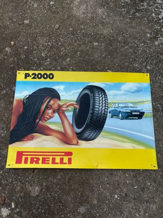 Cartel Pirelli P-2000 Taller Mecánico