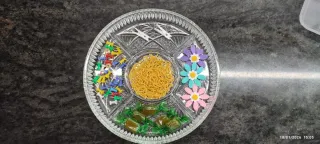 Entremesera de cristal con divisiones