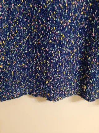 Maglione donna blu multicolor