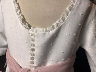 Vestido Primera Comunión Blanco y Rosa Nuevo