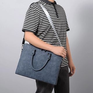 Maletín cuero gris resistente al agua NUEVO