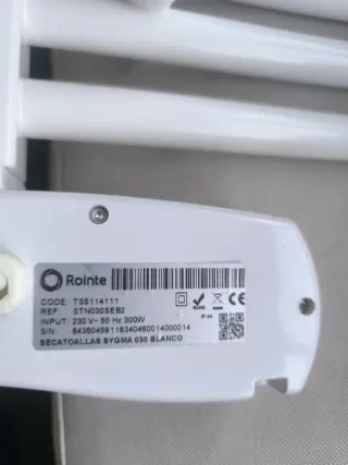 Toallero Baño Eléctrico Digital Blanco