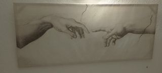 Lienzo madera Creación de Adán