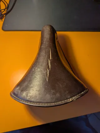 Sella bici pelle vintage passeggio Guko