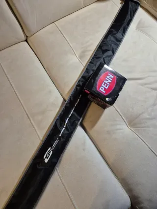 Lote pesca spinning caña y carrete