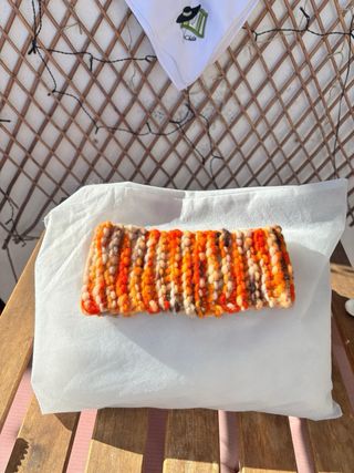 Cuello-braga tejido a mano de oveja merina