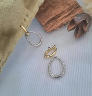 Pendientes Plata de Ley Aro Doble