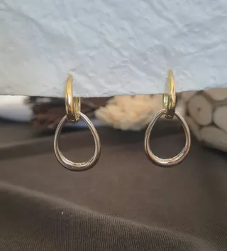 Pendientes Plata de Ley Aro Doble