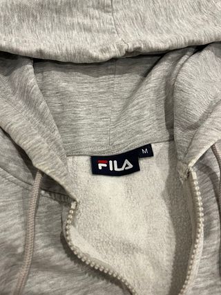 Sudadera con cremallera gris Fila