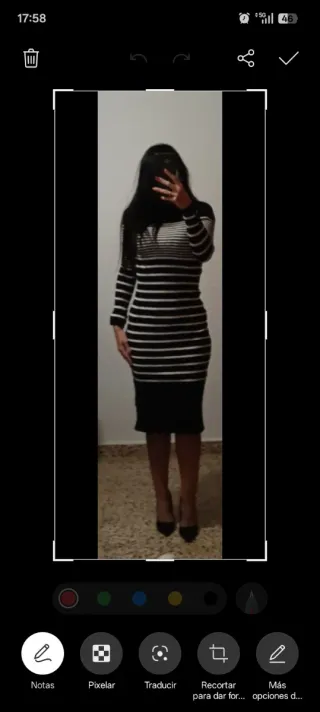 Vestido de rayas Zara Talla S