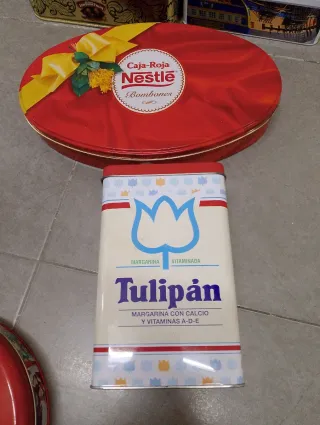 Lote Cajas Metálicas Decoradas