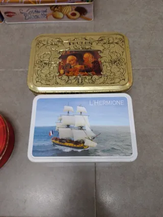 Lote Cajas Metálicas Decoradas