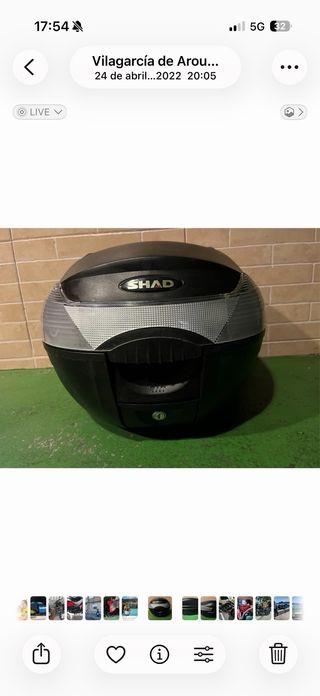 Maleta Baúl Moto SH33 Negra