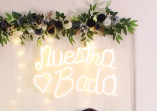 Letrero  nuestra boda